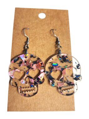 Holo Heartbreaker Acrylic Drop Earrings